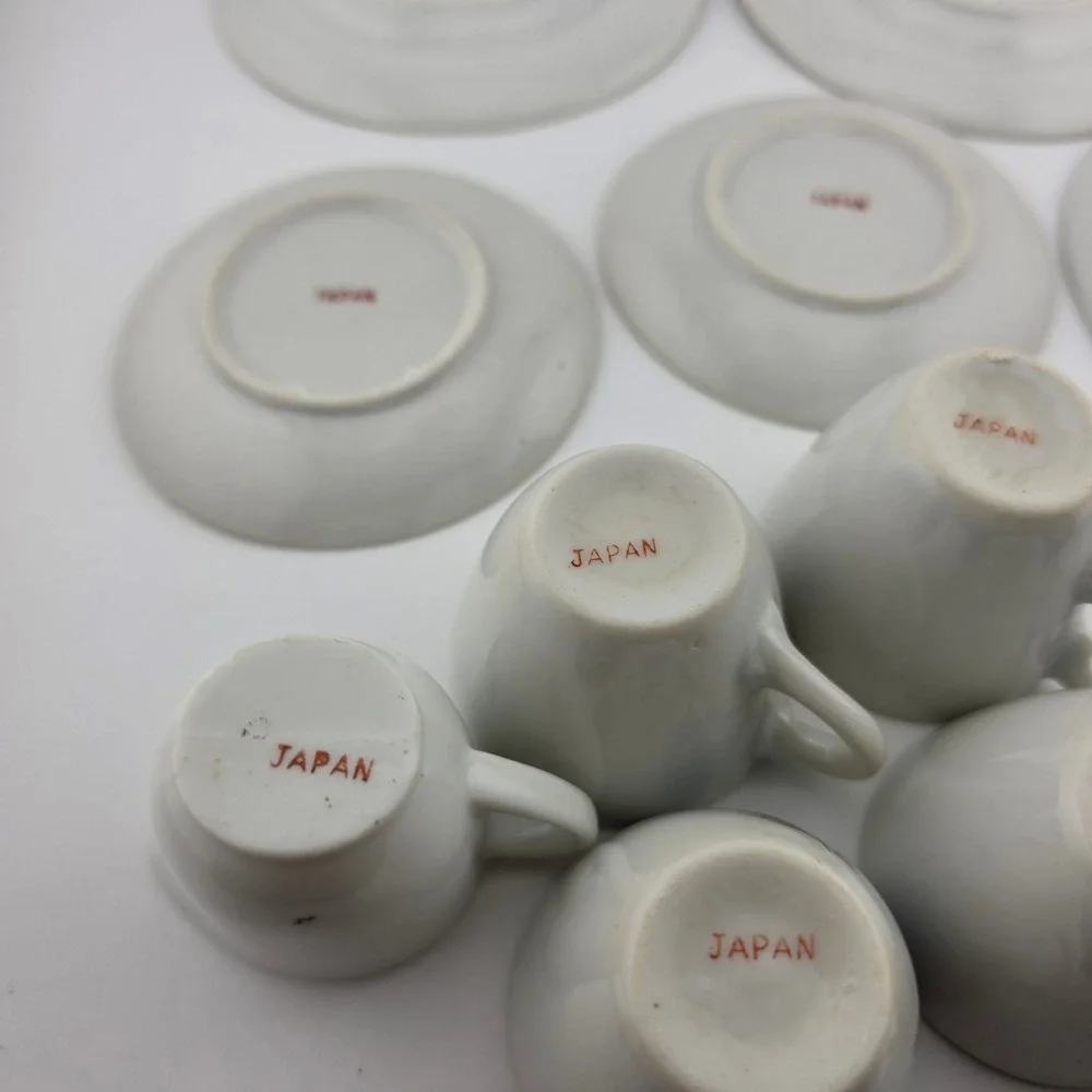 Vintage Porcelain Miniature‎ Tea Set 11pc Made in Japan Incomplete
